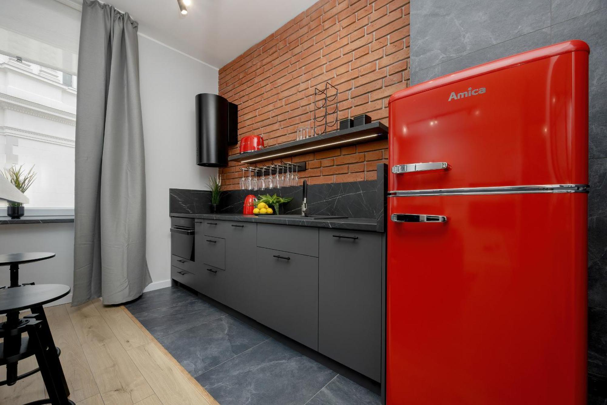 Exclusive Grey And Red Apartment In Warsaw Center By Noclegi Renters Exterior photo